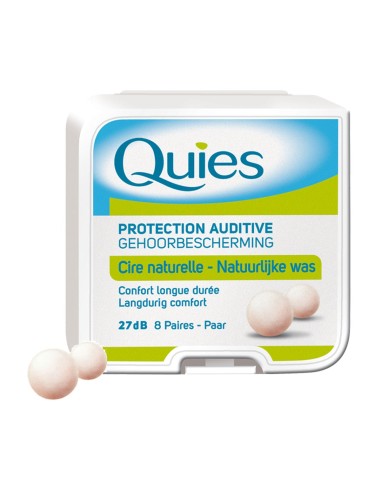 Quies Ear Plugs Natural Wax 8 Pairs