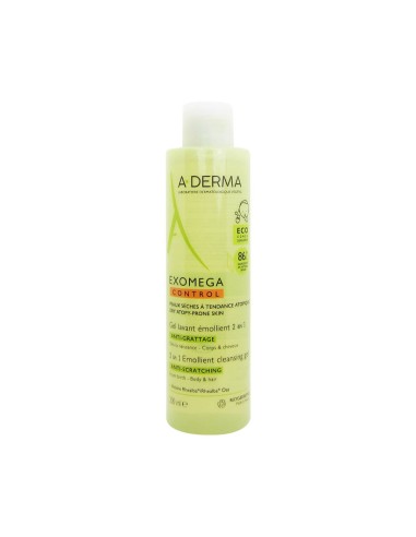 A-Derma Exomega Control Gel Lavante Emolliente 2 in 1 200ml