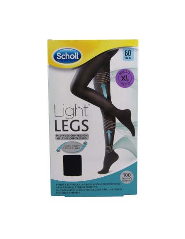 Collant a compressione Light Scholl Light 60Den Black Extra Large