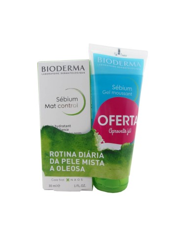 Bioderma Sébioum Pack Mat Control Crema Attribuimento 30ml + Sébio Gel Pulizia 100ml