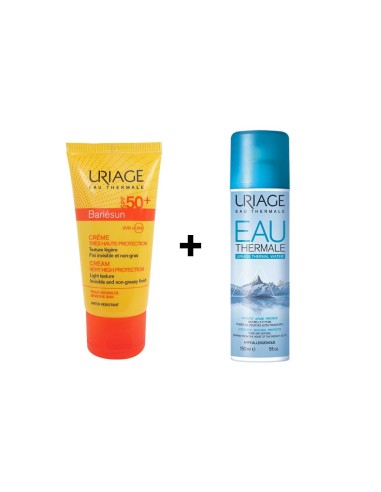 Crema Uriage Bariésun SPF50 + 50 ml + Acqua termale Eau Thermale 50 ml