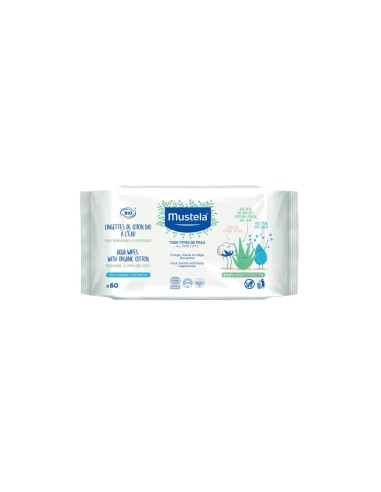 Mustela Bio Cotton Water Salviette 60 unità