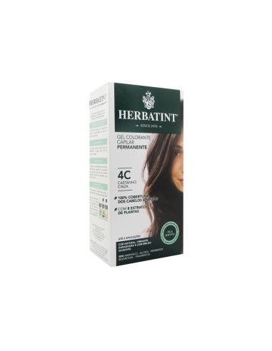 Gel Colorante Permanente Herbatint 4C Marrone Grigio 150ml