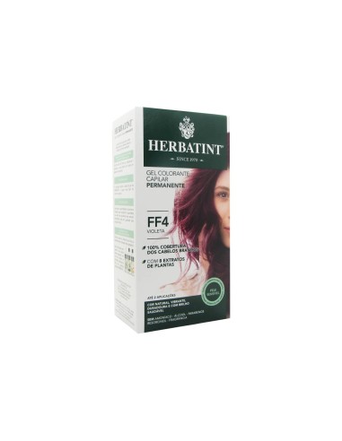 Gel colorato permanente per capelli Herbatint FF4 Viola 150ml