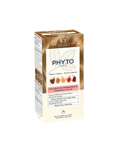 Phyto Color Colorazione Permanente con Pigmenti Vegetali 8.3 Biondo Chiaro Dorato