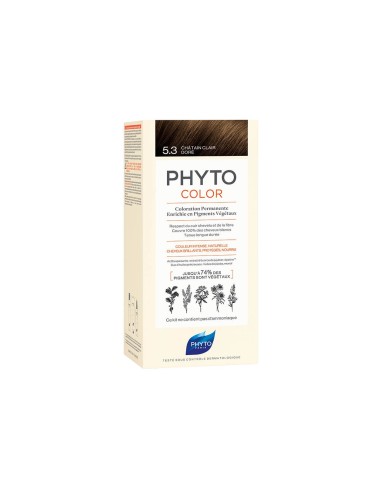 Phyto Color Colorazione Permanente con Pigmenti Vegetali 5.3 Castano Chiaro Dorato