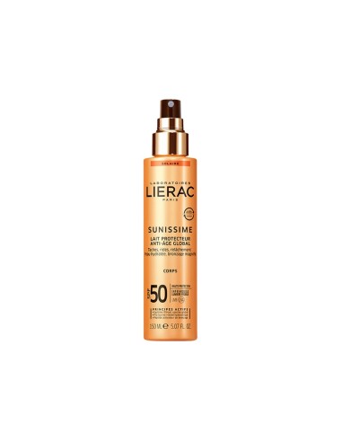 LIERAC Sunissime Latte protettivo anti-invecchiamento globale Body SPF50 150ml