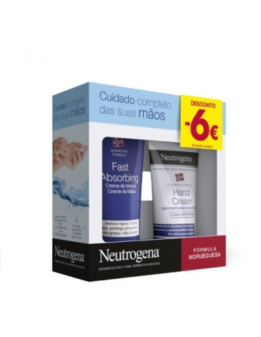 Neutrogena Pack Crema Mani Assorbimento Rapido 75ml e Neutrogena Crema Mani Concentrata 50ml