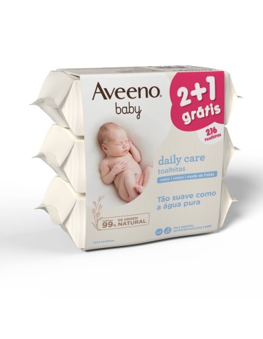 Aveeno Baby Pack Daily Care Salviettine Baby 3x 72 unità