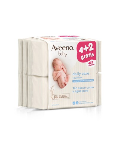 Aveeno Baby Pack Daily Care Salviettine Baby 6x 72 unità