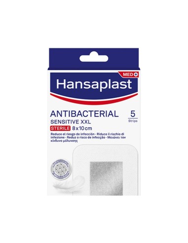 Hansaplast Sensitive XXL Sterile 8x10cm 5 unità