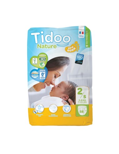 Tidoo Pannolini Neonati 2S (3-6kg) 58 pz