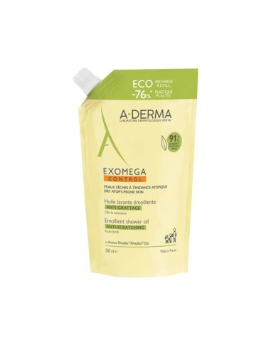 A-Derma Exomega Control Olio Doccia e Bagno Ricarica 500ml