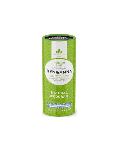 Ben Anna Persian Lime Natural Deodorant Stick Paper Tube 40 g