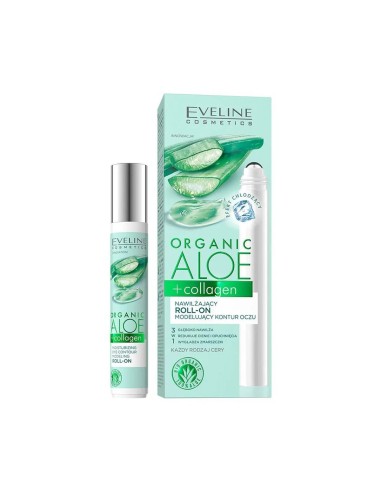 Eveline Cosmetics Organic Aloe and Collagen Roll-On Contorno occhi 15ml