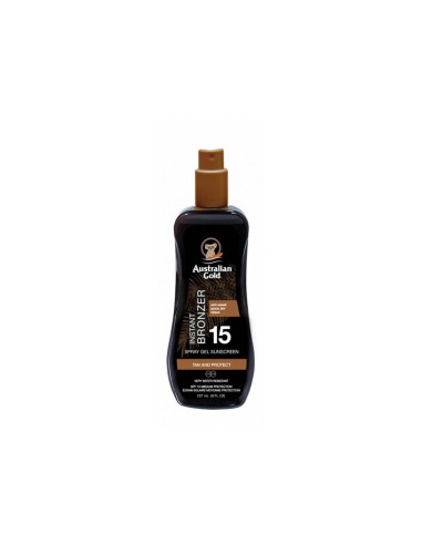 Australian Gold Tan and Protect Spray Gel SPF15 Bronzer istantaneo 237ml