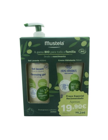 Mustela Pack Bio Gel Lavaggio 400ml e Crema Idratante 150ml