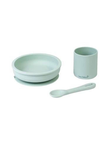 Saro Set di alimentazione silicone Party Verde