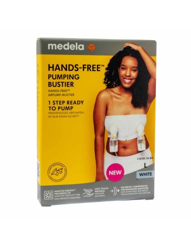 Medela Hands-Free Pumping Bustier Bianco L