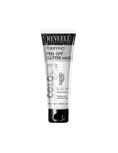 Revuele Colour Glow Silver Purifying Peel Off Glitter Mask 80ml