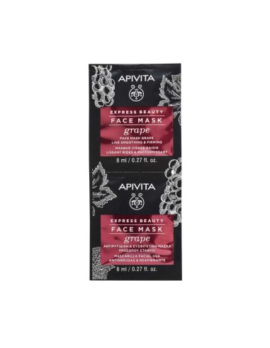 Apivita Express Beauty Face Mask Grape 2x8ml