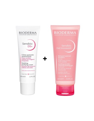 Bioderma Pack Sensibio DS Crème 40ml e Sensibio Gel Moussant 100ml