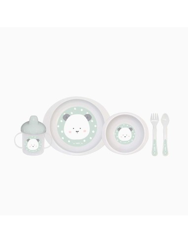 Saro Sweet and Fun Pocket Feeding Set Hunter Mint 5 Pieces