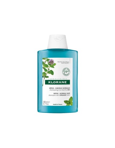 Klorane Water Mint Shampoo per capelli esposti all'inquinamento 200ml