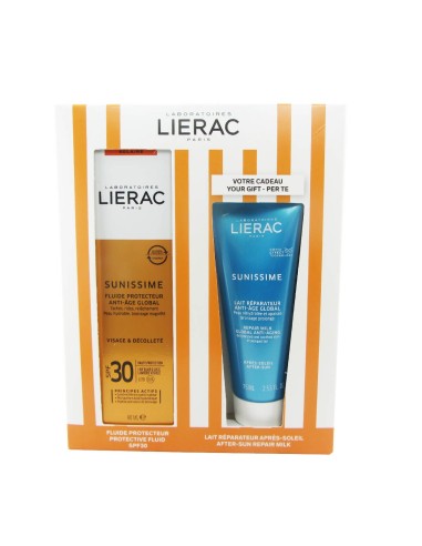 Lierac Sunissime Global Anti-aging Protective Fluid Pack SPF30 40ml Global Anti-aging After Sun Repair Milk 75ml