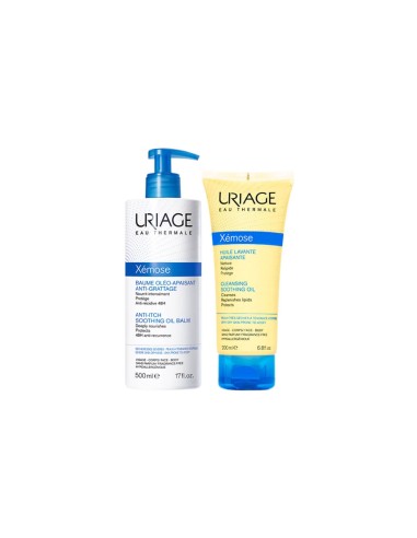 Uriage Pack Xémose Balsamo Lenitivo Antiprurito 500ml + Olio Detergente Lenitivo Xémose 200ml