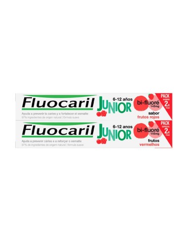 Fluocaril Junior Duo Dentifricio Frutti Rossi 6 -12 Anni 75ml