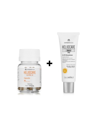 Heliocare 360 Pack AR Emulsione SPF50 50ml e Ultra-D 30 Capsule