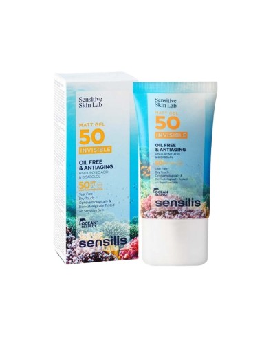 Sensilis Fotoprotettore Antietà Gel Opaco Invisibile e Senza Olio SPF50 40ml