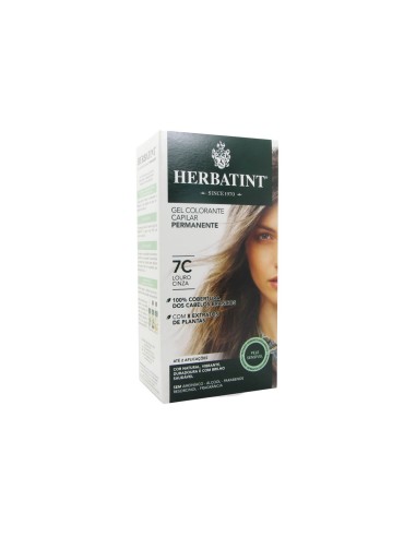 Gel colorato permanente per capelli Herbatint 7C Biondo Grigio 150ml