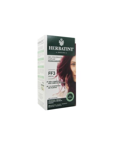 Gel colorato permanente per capelli Herbatint FF3 Plum 150ml