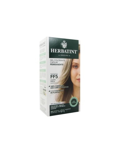 Gel colorato permanente per capelli Herbatint FF5 Blond Sand 150ml