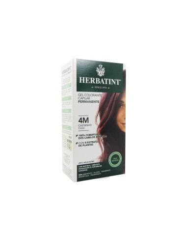 Gel Colorante Permanente Per Capelli Herbatint 4M Castano Anacardi 150ml