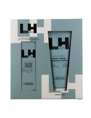 Lierac Homme Pack Fluido Anti-Età Globale 50ml e Gel Doccia Multifunzione 200ml