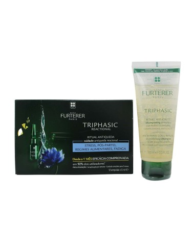 Rene Futerer Triphasic Reazione Fiala 12 Unità e Triphasic Shampoo 100ml