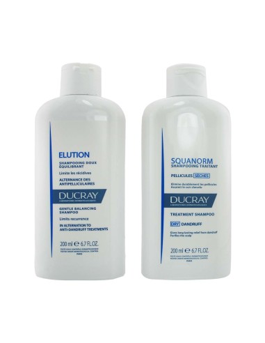 Ducray Squanorm Shampoo Antiforfora Secco 200ml e Elution Shampoo 200ml