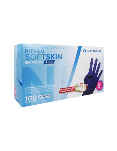 Guanti in nitrile blu SoftSkin Taglia S x100 Unità