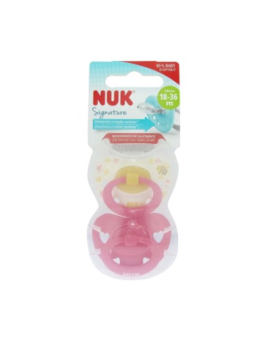 NUK Signature Silicone Soother 18-36m x2