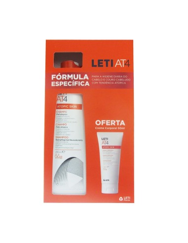 Leti AT4 Atopic Skin Pack Shampoo 250ml e Crema Corpo 50ml