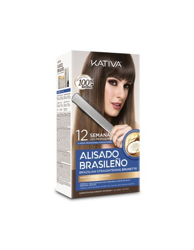 Kit di stiratura brasiliana Kativa per capelli scuri