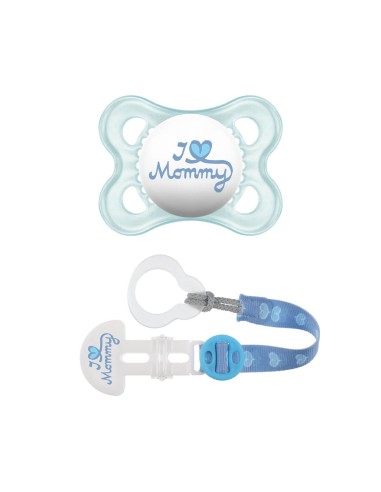 MAM Silicone del ciuccio originale 0-6m con clip IT!