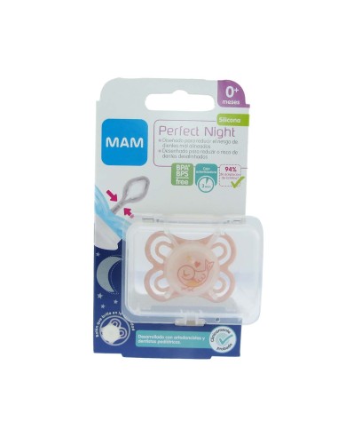 MAM Tizio Silicone notturno perfetto + 0m rosa 1un