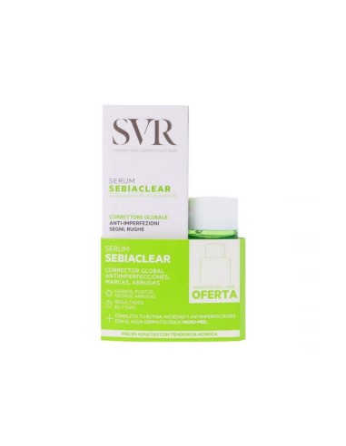 SVR Confezione Siero Sebiaclear e Lozione Micro-Peel