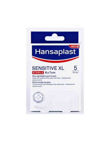 Hansaplast Sensitive XL Sterile 6x7cm 5 pz