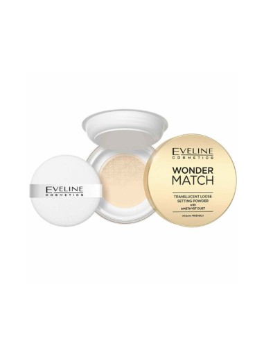 Eveline Cosmetics Wonder Match Cipria Traslucida con Polvere d'Ametista 6g