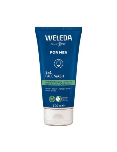 Weleda for Men Gel detergente 2 in 1 per viso e barba 100ml